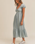 The Hannah Ruffle Tiered Midi Dress