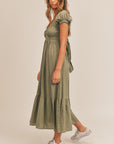 The Hannah Ruffle Tiered Midi Dress