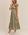 The Hannah Ruffle Tiered Midi Dress