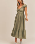The Hannah Ruffle Tiered Midi Dress