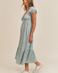 The Hannah Ruffle Tiered Midi Dress