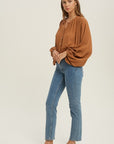 The Giranna Shirred Blouse