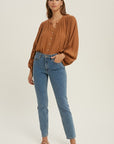 The Giranna Shirred Blouse