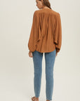 The Giranna Shirred Blouse