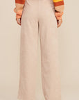 The Ginny High Waist Corduroy Pleated Pants