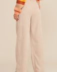 The Ginny High Waist Corduroy Pleated Pants
