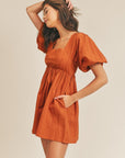 The Letty Puff Sleeve Babydoll Dress