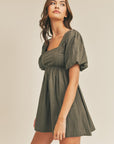 The Letty Puff Sleeve Babydoll Dress