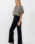 The Jordana Animal Puff Crop Top