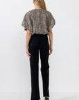 The Jordana Animal Puff Crop Top