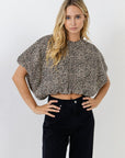 The Jordana Animal Puff Crop Top