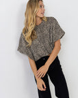The Jordana Animal Puff Crop Top