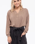 The Dana Long Sleeve Button Top
