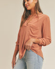 The Brooklyn Long Sleeve Woven Blouse