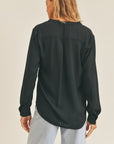 The Brooklyn Long Sleeve Woven Blouse