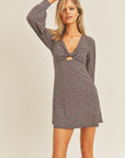 The Leah Twist Front Mini Dress