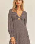 The Leah Twist Front Mini Dress