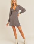 The Leah Twist Front Mini Dress