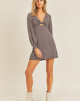 The Leah Twist Front Mini Dress