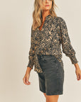 The Nina Satin Print Top
