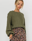 The Fisherman Bubble Sleeve Sweater
