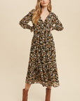 The Catalina Floral Ruffle Midi Dress