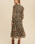 The Catalina Floral Ruffle Midi Dress