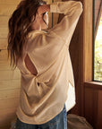 The Tiffani Twist Back Buttondown Top