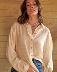The Tiffani Twist Back Buttondown Top