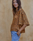 The Launey Printed Satin Top
