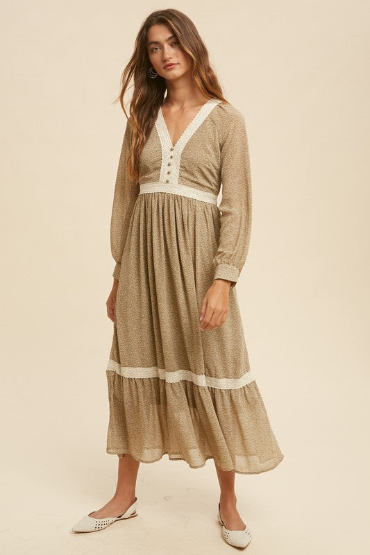 The Solana Floral Midi Dress – Thread + Seed