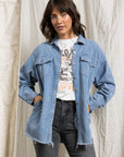 The Ellis Denim Washed Shirt Jacket