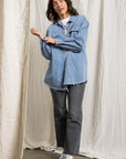The Ellis Denim Washed Shirt Jacket