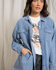The Ellis Denim Washed Shirt Jacket
