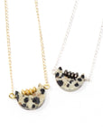 The Petite Moon Gem Necklace