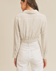 The Kristina Cropped Collared Top