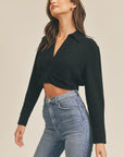The Kristina Cropped Collared Top