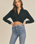 The Kristina Cropped Collared Top