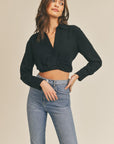 The Kristina Cropped Collared Top