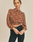 The Kopa Printed Tie Back Blouse