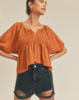 The Ella Balloon Sleeve Knit Top