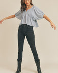 The Ella Balloon Sleeve Knit Top