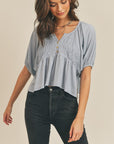 The Ella Balloon Sleeve Knit Top
