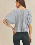 The Ella Balloon Sleeve Knit Top