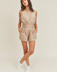 The Kaylee Linen Crop Top + Short Set - Sold Separately