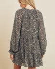 The Ada Ruffled Collar Swing Dress