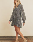 The Ada Ruffled Collar Swing Dress
