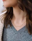 The Athena Hammered Bar Necklace