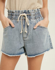 The Neda Denim Drawstring Shorts