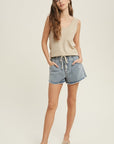 The Neda Denim Drawstring Shorts